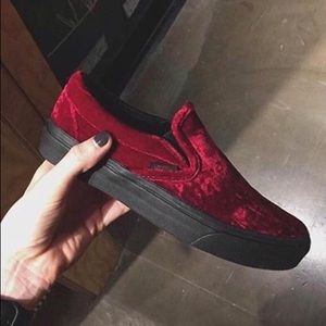 Red Velvet Vans Shoes 